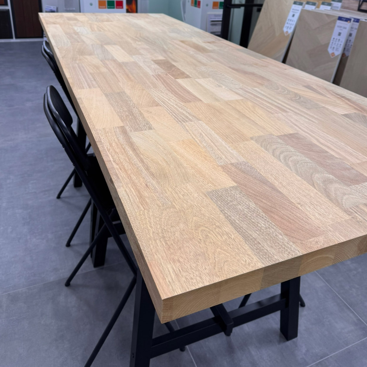 Premium Boliviaans Roble Tafelblad 244x90 cm – 45 mm massief hardhout